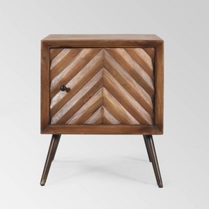 Christopher Knight Home Harrington MidCentury Modern Cabinet Dark Brown: Mango Wood, No Shelves, Hardwood Frame - 1 of 4