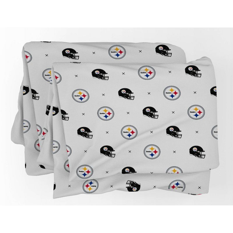 NFL Pittsburgh Steelers Small X Queen Sheet Set - 3pc, 2 of 4