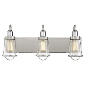 Savoy House Lansing 3 - Light Vanity in  Satin Nickel/Polished Nickel - 1 of 4