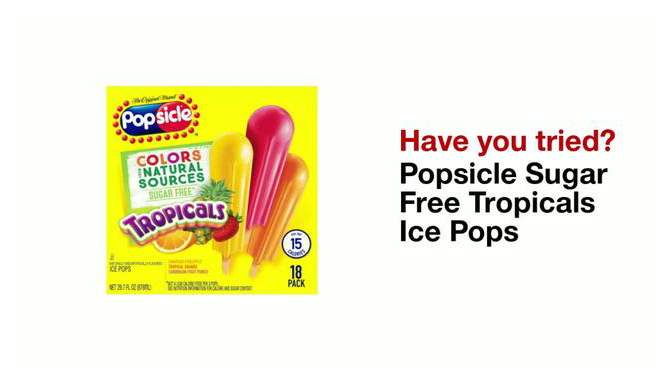 Popsicle Sugar Free Tropicals Ice Pops - 18pk, 2 of 16, play video