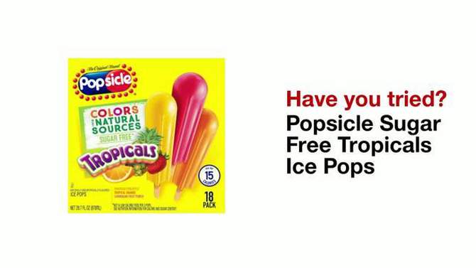Popsicle Sugar Free Tropicals Ice Pops - 18pk, 2 of 16, play video