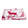 FIONECA Christmas Duvet Cover Merry Christmas Elk Snowflake Tree Red Bedding Duvet Covers With Zipper Closure For All Seasons - 3 of 4
