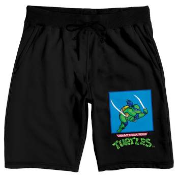 Teenage Mutant Ninja Turtles Leonardo Men's Black Sleep Pajama Shorts