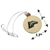Longwood Secondary Logo Mini Small Tiny Wood Christmas Tree Holiday Ornament - 4 of 4