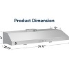 30 in. Stainless Steel Built-In/Insert Range Hoods with 400 CFM Suction Power, Push Button Control, LED Light, Baffle Filter, Ducted/Ductless - 2 of 4