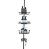 Home Mart Goods 4-Tier Black Corner Tension Pole Shower Caddy - 4 of 4