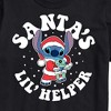 Men's - Lilo and Stitch - Santas Lil Helper Christmas Short Sleeve Graphic T-Shirt - 2 of 4