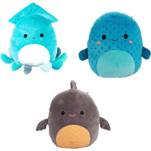 Squishmallows 10" Pufferfish, Squid & Koi Fish 3-Pack Sealife Squad Plush - Collectible Soft Sea Fish Stuffed Animal Toy - Gift for Kids, Girls & Boys - 1 of 4