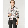 INSPIRE CHIC Women's Stand Collar Floral Prints Zip Up Lightweight Short Jacket - 4 of 4