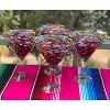 Dos Sueños Mexican Hand Blown Glassware Combo Set - Confetti Rock Design Pitcher and Modern Margarita Glasses - 2 of 4