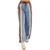 Women's Many Mots Pull On Leopard Contrast Pants - Special A - 3 of 4