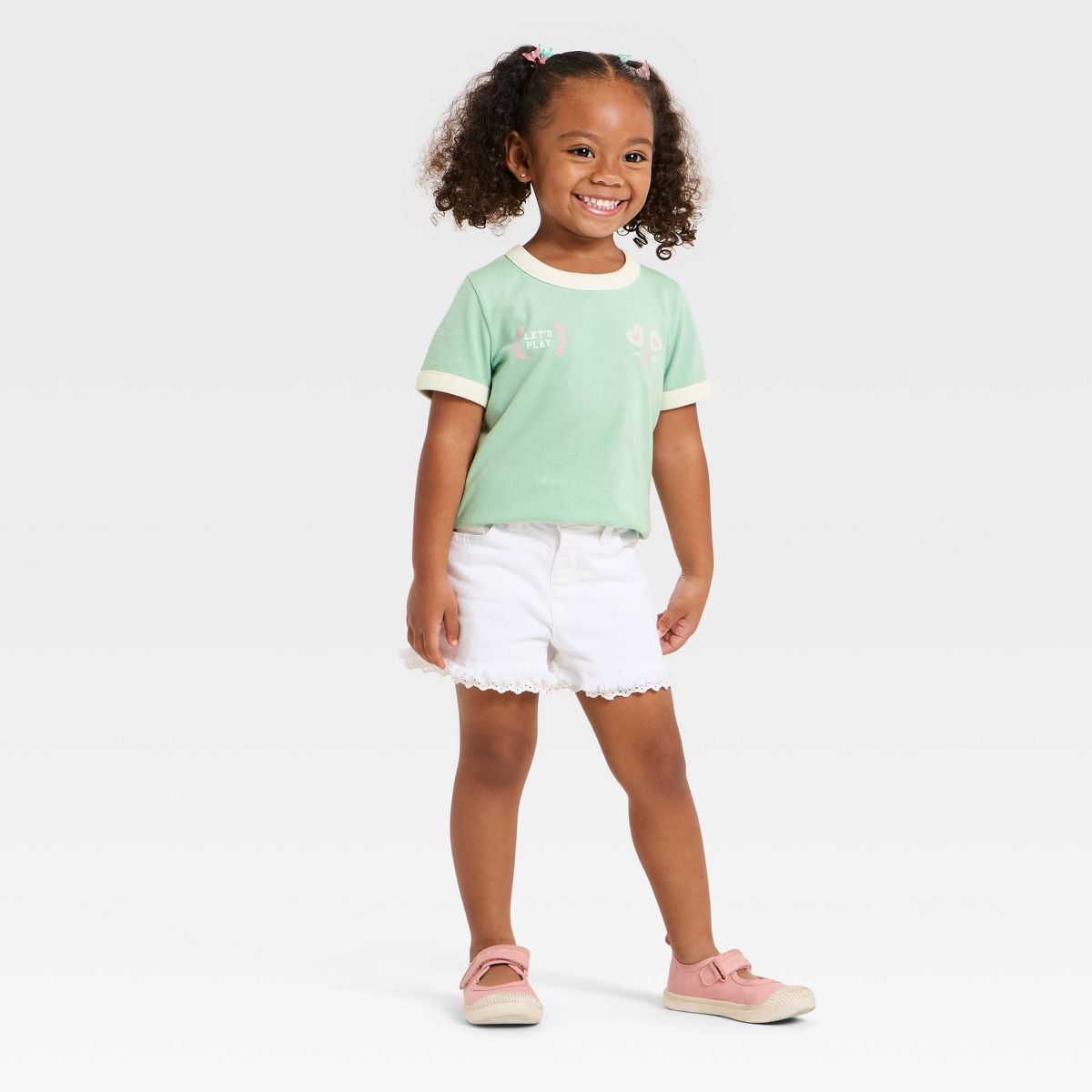 Toddler Girls' Little Aces T-Shirt - Cat & Jack™ Light Mint Green - thumbnail 4