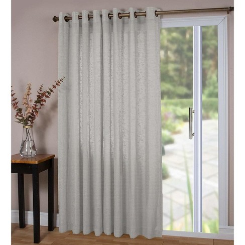 Lined Sheer Linen Window Panel With Grommets Gray Plow Hearth