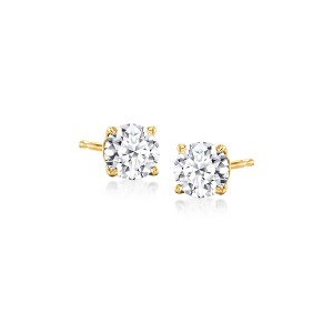 Ross-Simons 0.75 ct. t.w. Lab-Grown Diamond Stud Earrings in 18kt Gold Over Sterling - 1 of 4