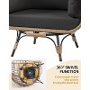 Egg Chair Wicker Outdoor Chairs, Oversize Patio Chair Rattan Lounger Chair w/ 4 Cushions & Steel Frame Stand for Indoor Outdoor Patio Backyard - 3 of 4
