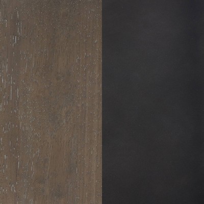Cohen Black Faux Leather and Wood Bar Stool