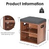 AZL1 Life Concept Shoe Bench Entrywaywith Cushion Shoe Benches Storage Seating Seat Entryway Shoe Rack Entryway Show Racks, Beige, 15.35"*11.4"*16" - 3 of 4