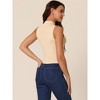 Seta T Women's Mock Neck Sleeveless Casual Pullover Ribbed Knit Vest - 4 of 4