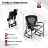Costway Outdoor Rocker Camping Chair for Adults with Dual Springs Padded Back Black/Red - 3 of 4
