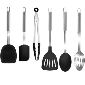 Henckels Cooking Tools 6-PC Kitchen Gadgets Sets with Spatula, Tongs, Cooking Spoon, 18/10 STAINLESS STEEL - 1 of 4