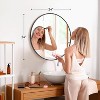 Round Wall Mirror for Bathroom Over Sink, Vanity and Entryway Decor - 2 of 4