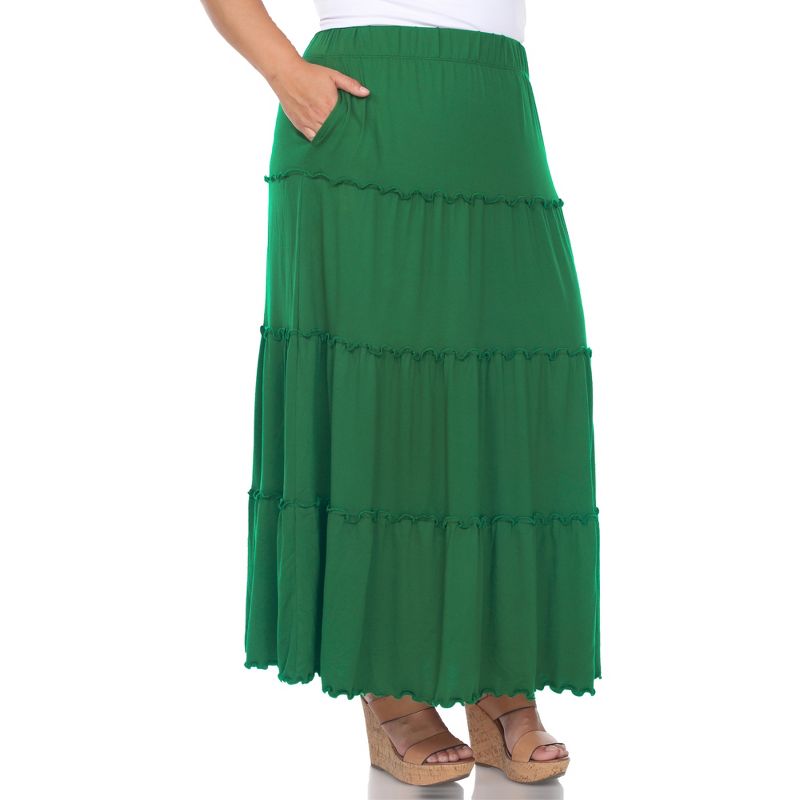 Plus Size Tiered Maxi Skirt, 2 of 5