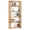 vidaXL Shelf Bathroom Storage Bookshelf Rack Shelving Unit Solid Wood Oak - 2 of 4