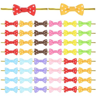 Unique Bargains Polyester Multipurpose Use Durable Flexible Gift Wrap Bows Multicolored