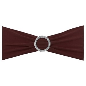 Unique Bargains Polyester Wedding Decoration Stretch Chair Sashes Bows 10 Pcs - 1 of 4