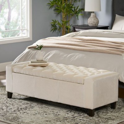 Kumasinova 51" Tufted Top Ottoman with Storage, Versatile as Storage Bench, Foot Stool, Entryway Bench, Ottoman Bench for Living Room & Bedroom