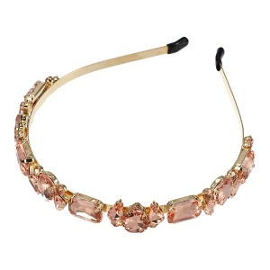 Unique Bargains Women's Fashion Vintage Thin Rhinestone Metal Knotted Headbands 1 Pc - 1 of 4