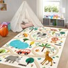 Washable Kids Play Mat, Non-Slip Forest Animals Cars Road Playroom Carpet, Indoor Foldable Vehicle Track Rug - 2 of 4