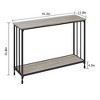 41.3'' Console Table with 2-Tier Shelves & Black Metal Frame – Vintage Rustic Brown, Versatile Entryway/Sofa/Plant Stand Organizer for Living Room - 2 of 4