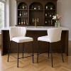 Counter Stool 35" H – Faux Leather With Cream Finish – Modern Stackable (Set of 2) By Zuo Modern - 2 of 4