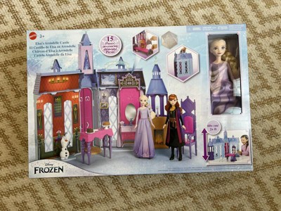 Mattel disney frozen castello di elsa ad arendelle, ambientazioni per  fashion dolls