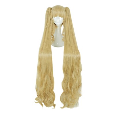 Unique Bargains Women's Curly Wigs 39" Blonde with Wig Cap