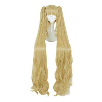 Unique Bargains Curly Women's Wigs 39" Blonde with Wig Cap