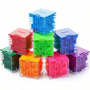 8 Pack Money Maze Puzzle Box for Cash Gift, Reusable Brain Teaser & Piggy Bank for Adults, Party Favors - 1 of 4