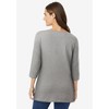 Woman Within Women's Plus Size Perfect Three-Quarter Sleeve Boatneck Tee - image 3 of 4