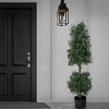 National Tree Company 48" Boxwood Cone and Ball Topiary in Nursery Pot Artificial Tree: Faux Polyethylene, Freestanding - 2 of 3