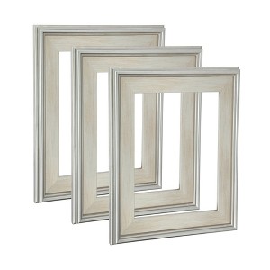 Cardinali Plein Aire Silver Open Frame for Canvas Art - 5x7" - 3" Wide Moulding with Raised Edge -1/2" Rabbet Depth - Made in USA - No Glass or - 1 of 4