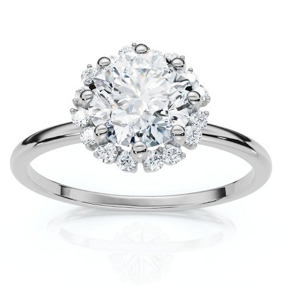 Pompeii3 7/8Ct TW Sapling Diamond Engagement Ring 14k Gold or Platinum Lab Created EF/VS