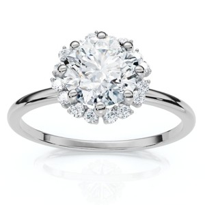 Pompeii3 7/8Ct TW Sapling Diamond Engagement Ring 14k Gold or Platinum Lab Created EF/VS - 1 of 4