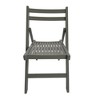 Aghana Digitals 4-Pack Gray Solid Wood Slatted Folding Chairs - 220LBS Capacity, Indoor/Outdoor Use - 4 of 4
