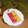 Pittsburgh State University Primary Logo Porcelain Scalloped Holiday Christmas Tree Ornament  2.8" (7.1 cm) - 4 of 4
