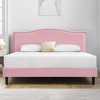 VECELO Platform Bed Frame with Upholstered Headboard, Strong Frame and Wooden Slats Support, Bed Frame - 4 of 4