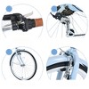 Infurnic Bicycles, 7 Speed Cruiser Bikes, Ladies Bicycle with Leather Saddle and Comfortable Grips, Blue, 45.7"*22.05"*66.5" - 4 of 4