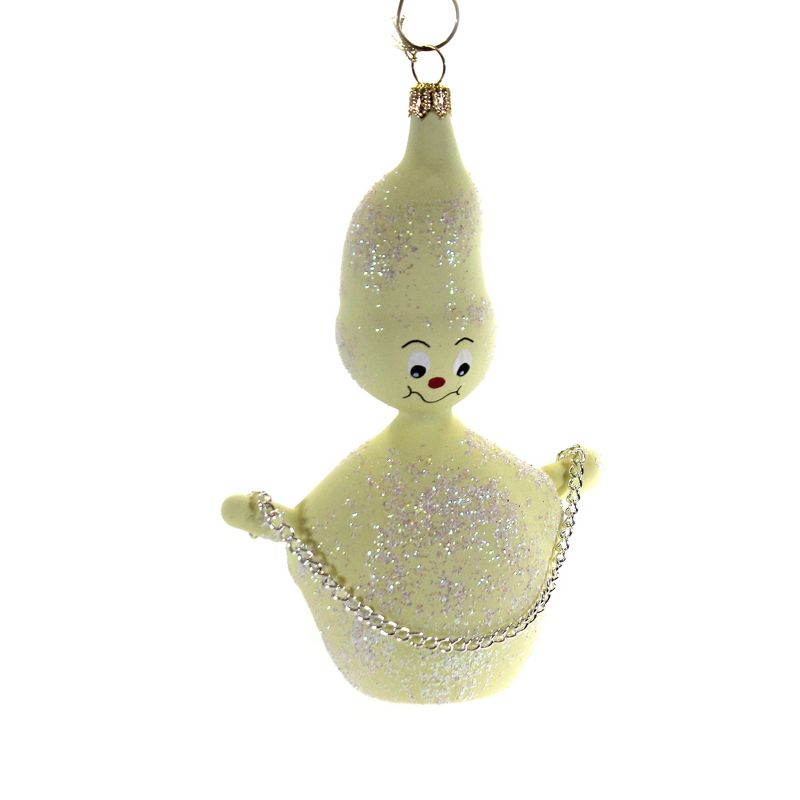 Italian Ornaments 5.0 Inch Ghost With Chains Ornament Halloween Glows Dark Tree Ornaments, 1 of 5