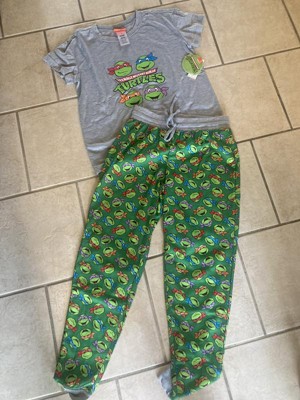 Intimo Nickelodeon Women's Teenage Mutant Ninja Turtles 2 Piece Pajama Set Jogger (M)