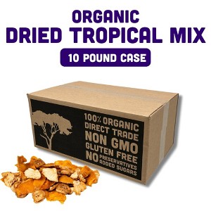 Mavuno Harvest Organic Dried Tropical Mix Fruit Snacks, a Vegan & Gluten Free Healthy Snack with No Preservatives or Added Sugars -Bulk 10 LB PK - 1 of 4